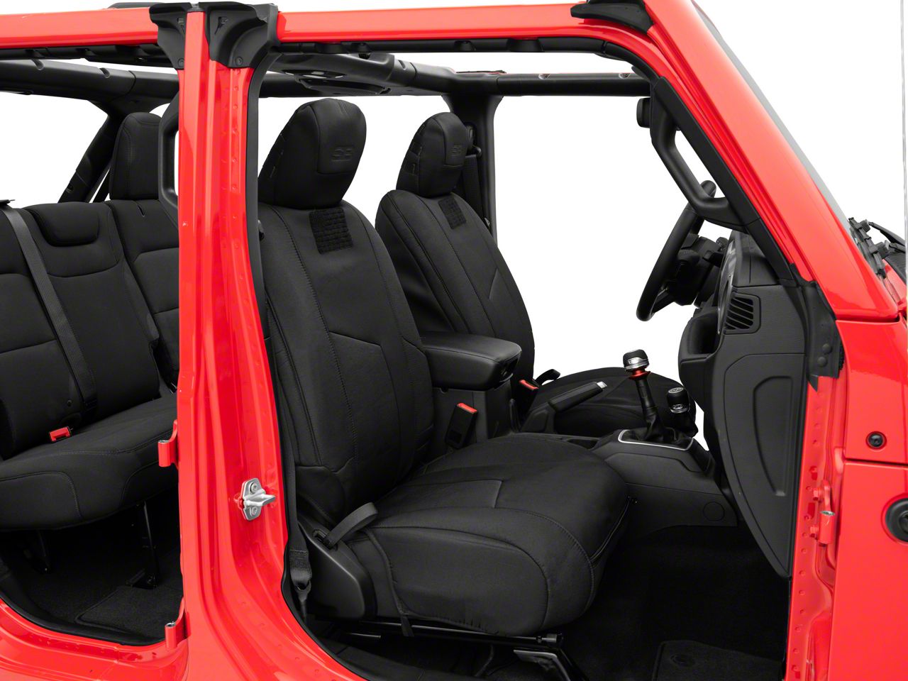 Black 469-01 Smittybilt Neoprene Rear Seat Cover for 07-10 Wrangler JK 2-Door